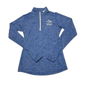 Nike Women's Heathered Blue Quarter-Zip Sweatshirt